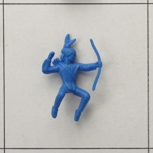 Indianer-Reiter mit Bogen, Blau