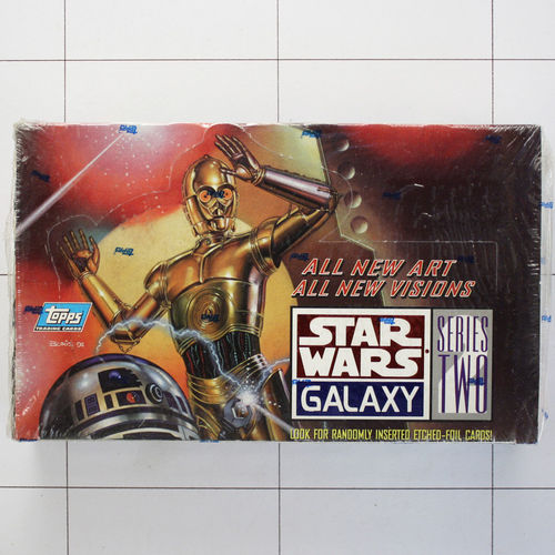 Star Wars Galaxy Serie 2, Collector Cards, 1994, 36 Booster mit 8 Karten, OVP