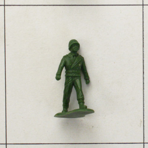 Offizier mit Stahlhelm, grün, Serie 3, marschierende Soldaten, Heinerle