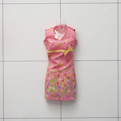 Kleid für  Barbie, geblümt rosa,  Mattel
