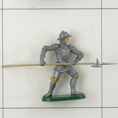 Ritter mit Hellebarde, 7 cm, Preiser-Elastolin Weichplastik