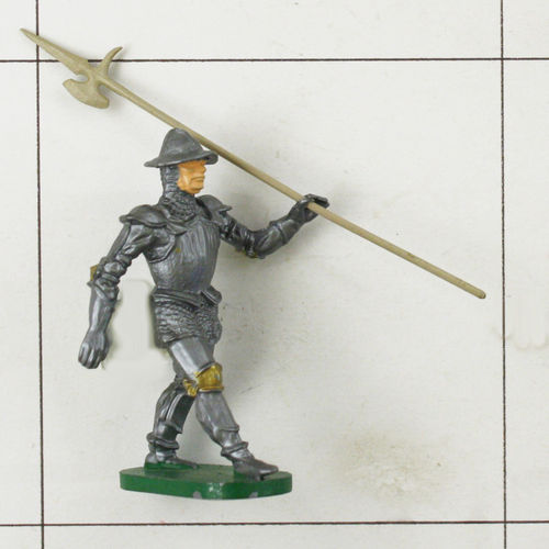 Ritter mit Hellebarde, 7 cm, Preiser-Elastolin Weichplastik