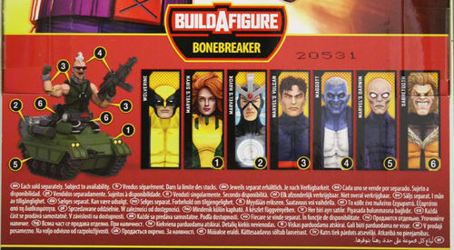 Alle 6 Figuren zum Bau von Bonebreaker, X-Men, Legends Series, Marvel, Hasbro