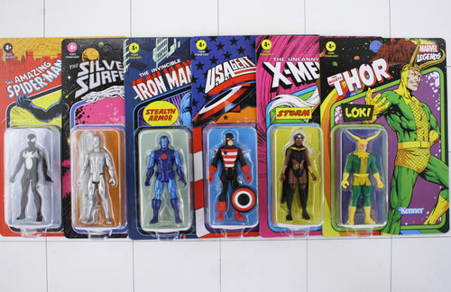 6 x Marvel-Figuren, Sonderpreis, Marvel Legends, Hasbro (Kenner), Actionfigur