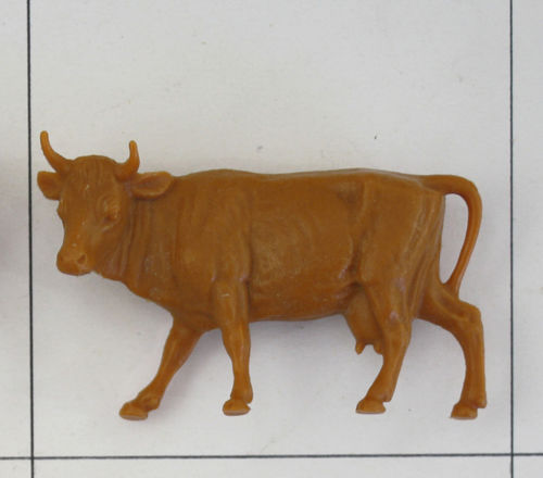 Kuh Kopf gerade, groß, hellbraun, ca 1:24, Bauernhof, Jean Höfler