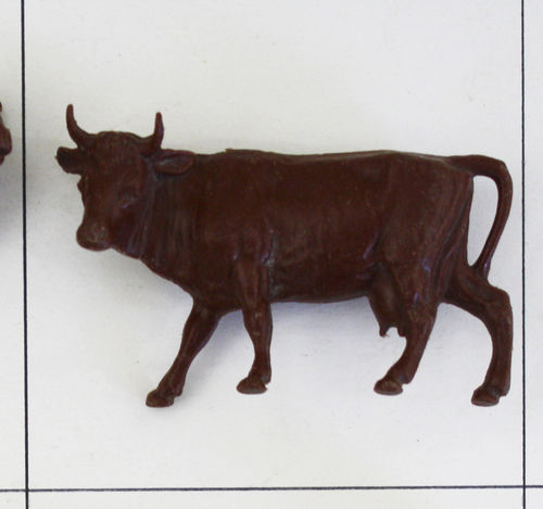 Kuh Kopf gerade, groß, schwarzbraun, ca 1:24, Bauernhof, Jean Höfler